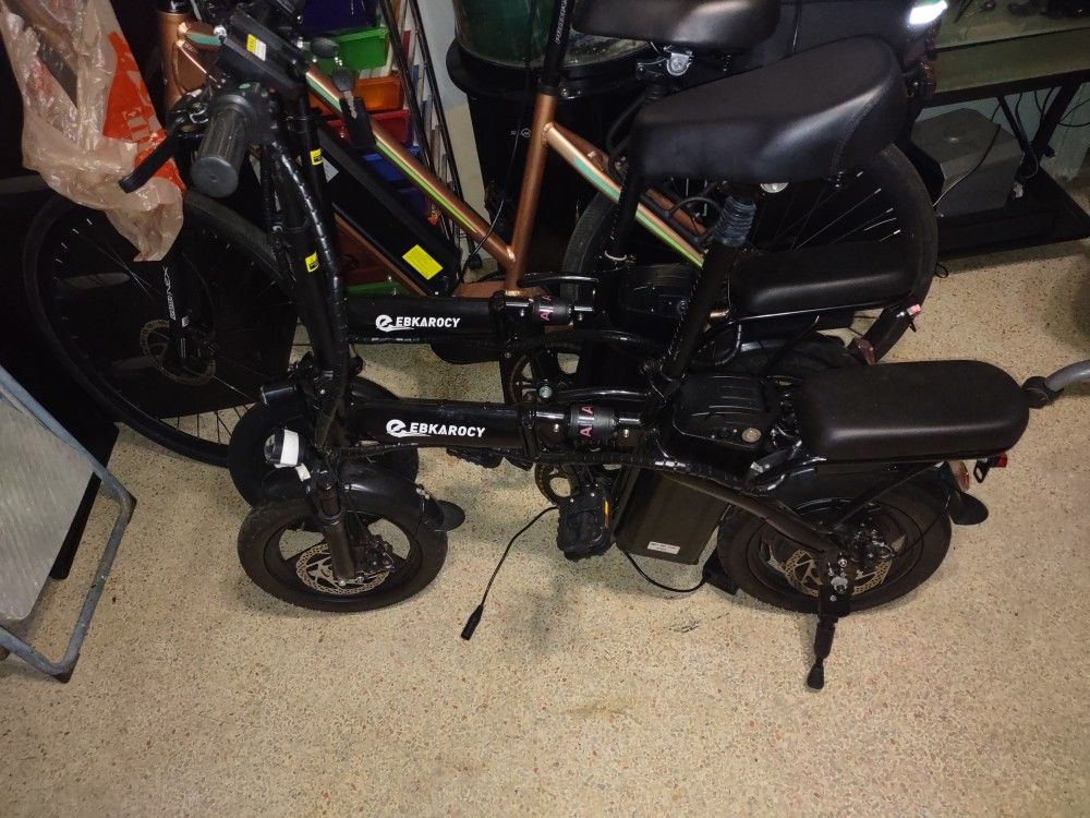 Ebrokacy electric bikes in beautiful conditions 20Mph, huge battery, awesome bikes