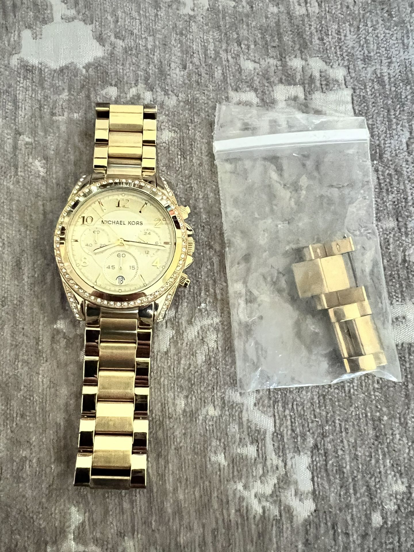 Michael Kors Women Gold Stainless Steel Band Watch 
