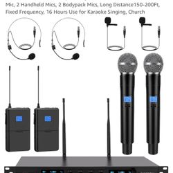 innopow 4-Channel Wireless Microphone System wm-400b
