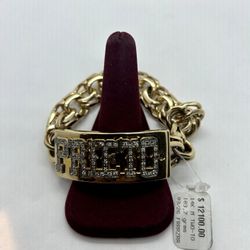 10k Bracelet W Diamonds Chino Link 