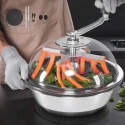  Bud Leaf Bowl Trimmer, 13 in Manual Bud Trimmer, with Sharp Stainless Steel Blades, Visual Cutting, Wet & Dry Hydroponic Cutting Machine, Twisted Spi