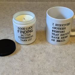 Work Mug & Candle