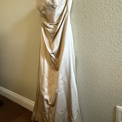 David’s Bridal Strapless Dress.  Size 10