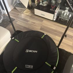 BCAN 40"/48" Mini Rebounder Trampoline for Adults with Bar