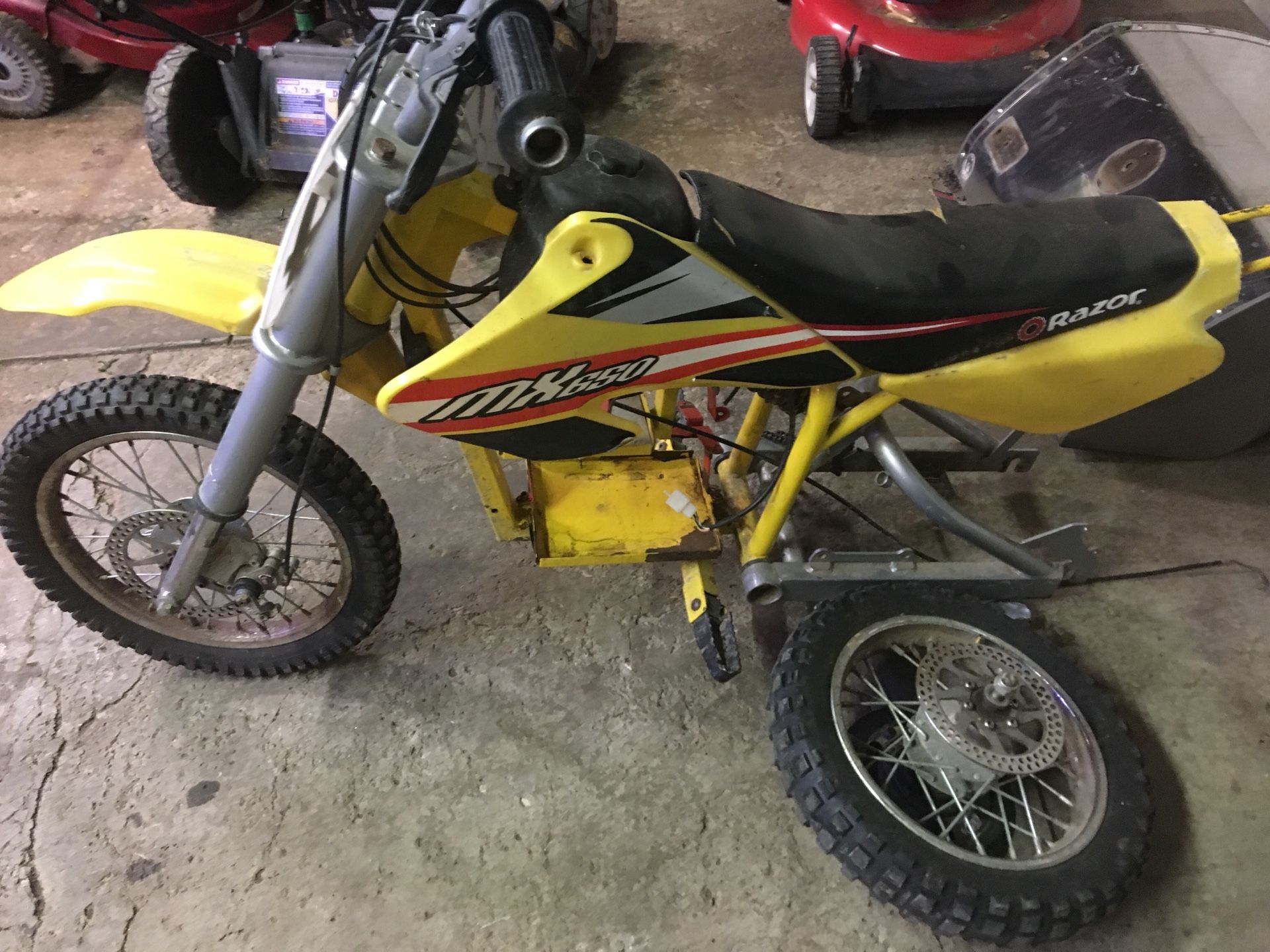Razor mx659 electric dirt bike frame only