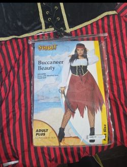 Spirit Halloween Buccaneer Beauty Pirate Maiden Costume Plus Size Adult 16-18