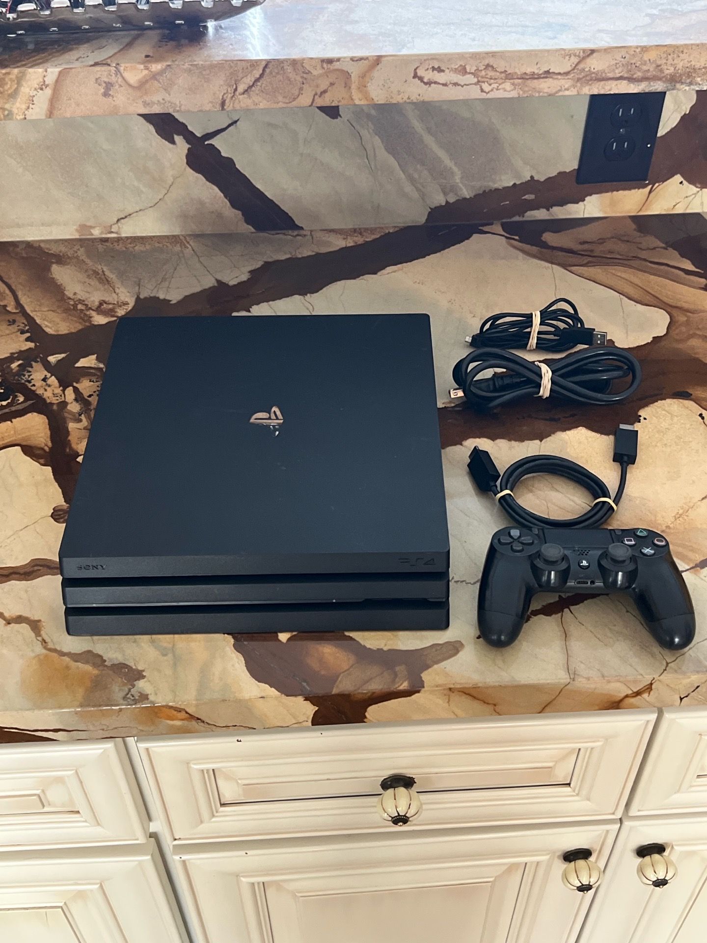 Ps4 Pro With Controller And Cables
