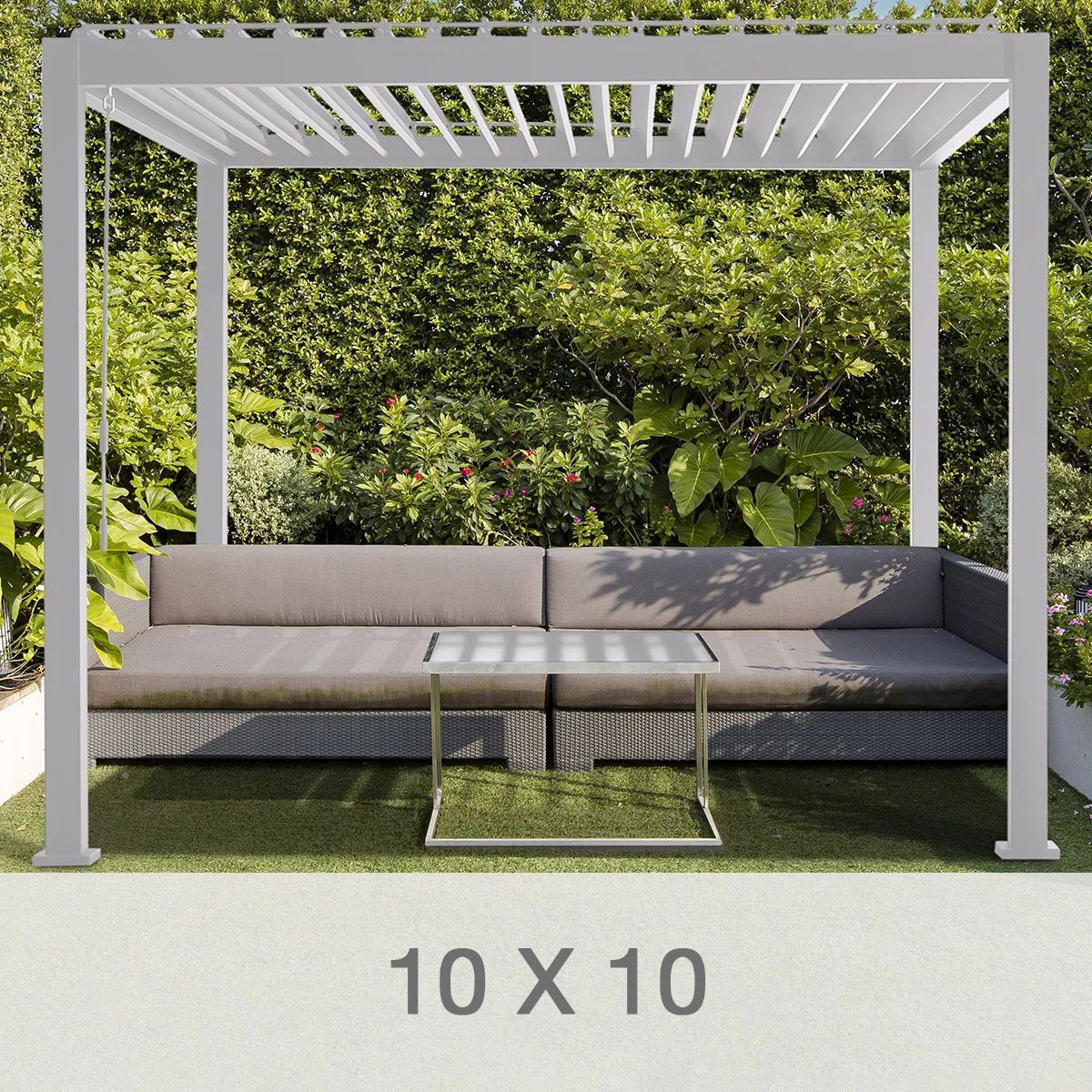 10 x 10 Mirador Adjustable Louvered Aluminum Pergola