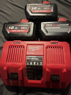 Milwaukee battery and rapid charger