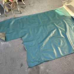 MCM Mid Century teal aqua Vinyl fabric Chair Upholstery Material chair Covering