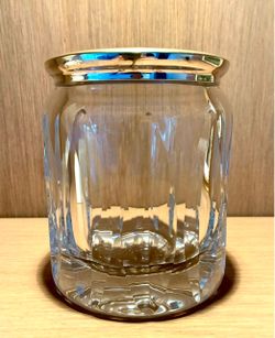 Decorative Hand-Cut Glass Jar
