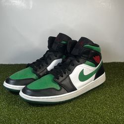 Nike Air Jordan 1 Mid "Pine Green” 2019 554724-067 Mens Sneakers Size 11