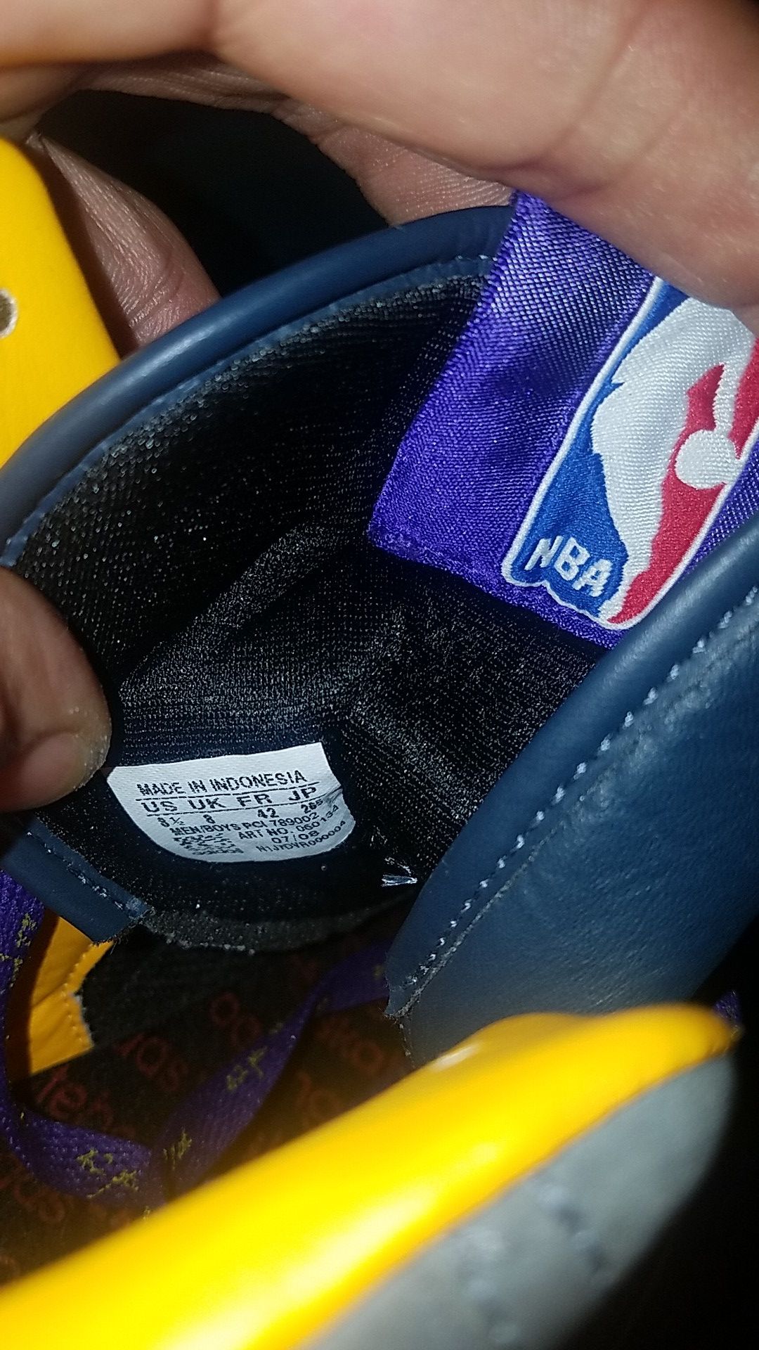Adidas Retro NBA Official Lakers Anthrocite Smoke (New)