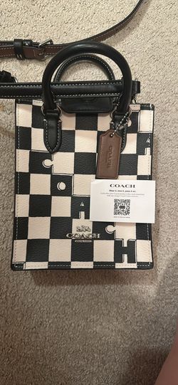 Coach crossbody b&w checkerboard || small
