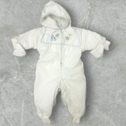 VTG 70s Saks Fifth Ave Baby Bunting Snowsuit Unisex 6/9 M