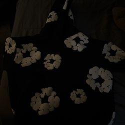 Black And White Denim Tear Hoodie 