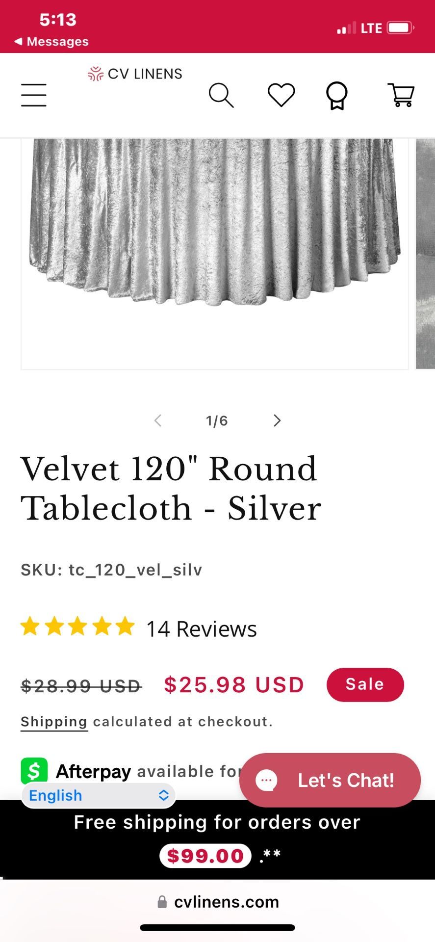 Silver Velvet 120” Round Tablecloths/ Silver Velvet 90x132 Rectangular Tablecloths