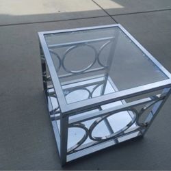 Glass Top End Table BRAND NEW 
