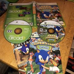 Xbox 360 Game Sega Superstars Tennis 🎾 / Xbox 360 Live Arcade Compilation Disc Games 