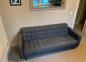 Dania Furniture Charcoal Sofa Couch - 81" x 32”