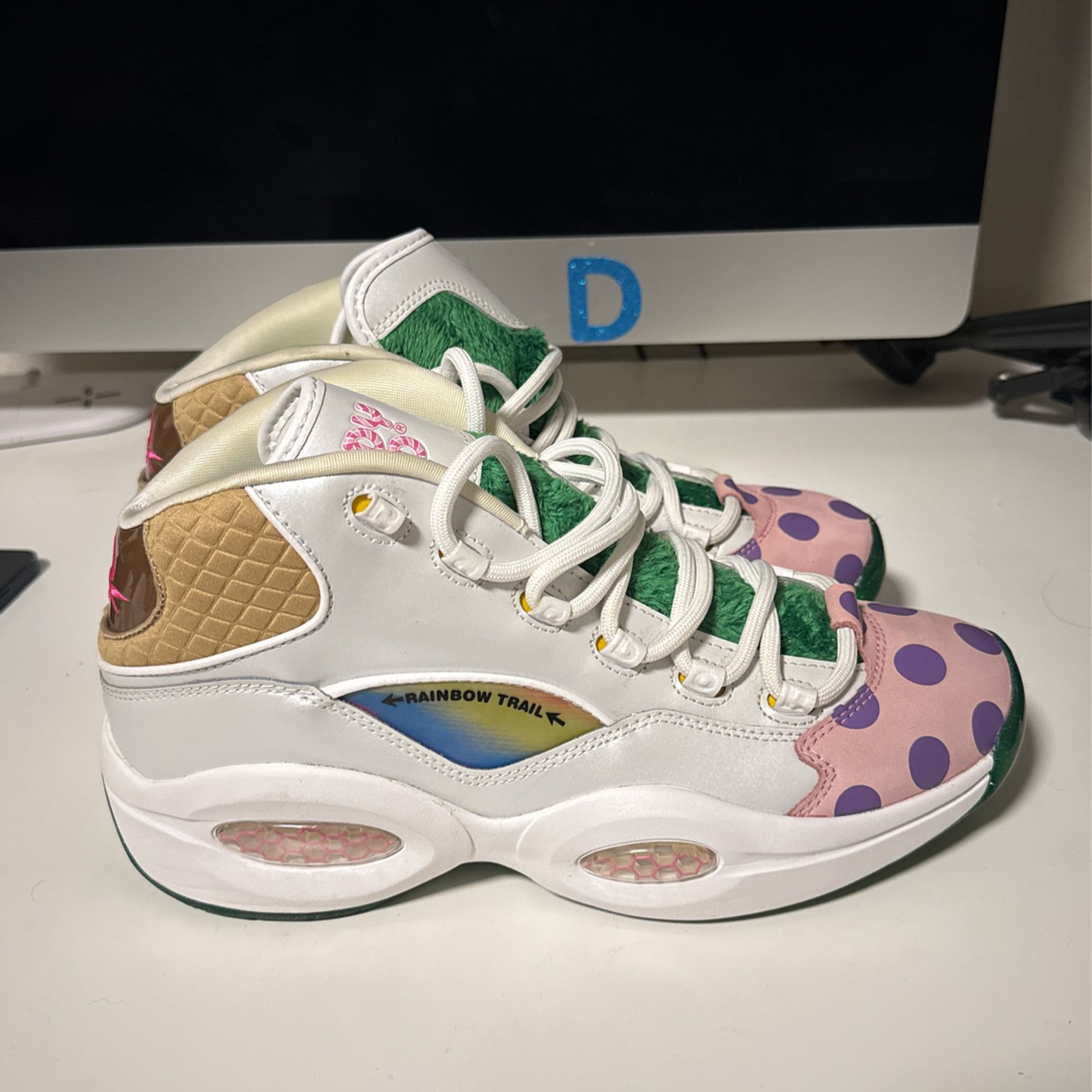 Reebok Question Mid Candyland Size 10.5