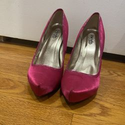 Charlotte Russe Y2K Pink Suede Heels