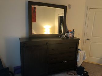 Dresser and mirror