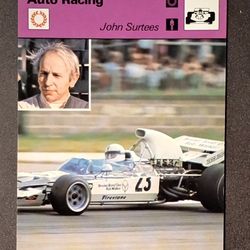 1978 Sportscaster John Surtees Ford 1971 British Grand Prix Silverstone Photo Large Over-sized Card Collectible Vintage Italy