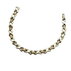 Vintage Bicolor Sterling Bracelet 