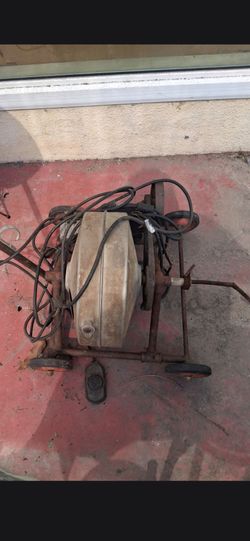 Portable Roto-Rooter with wheels