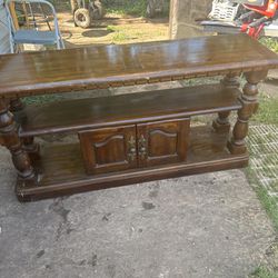 sofa table its 27 inches tall 54 inches wide and 15 inches deep