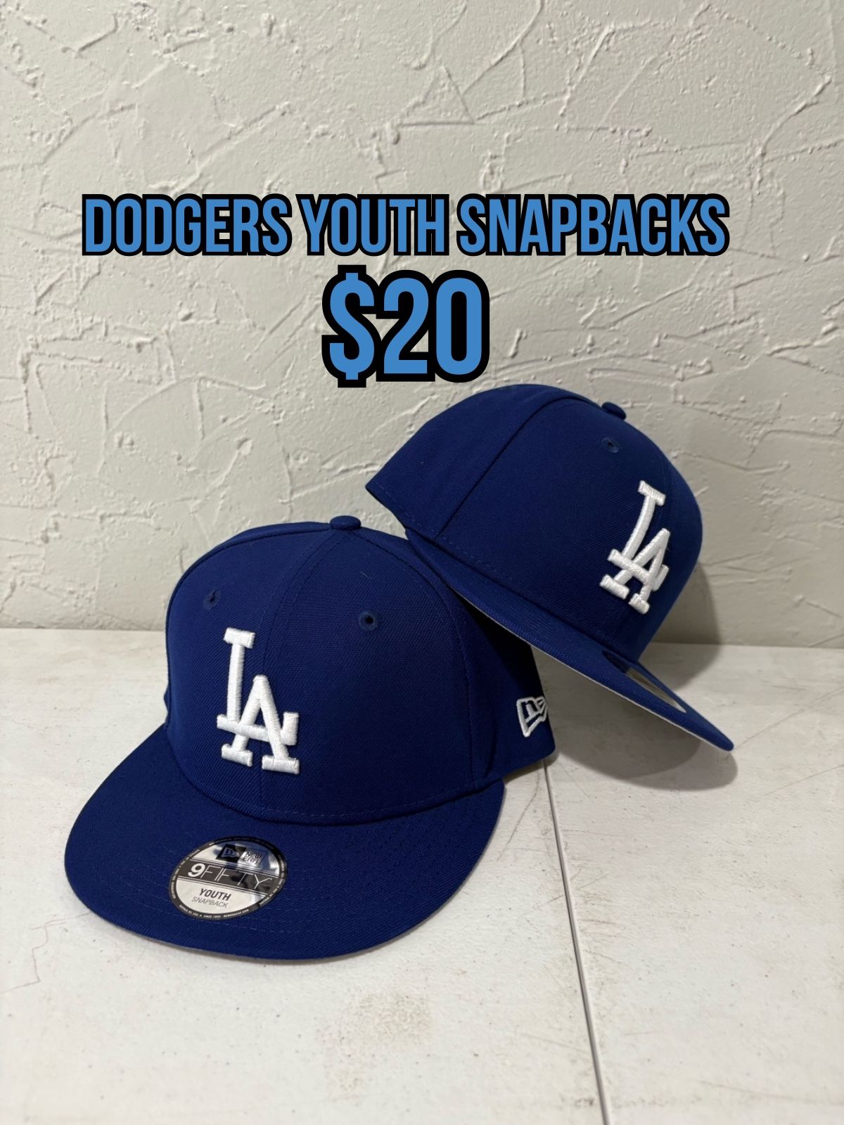 MLB New Era Los Angeles Dodgers Basic Blue YOUTH 9fifty SnapBack Hats 