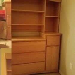 Solid maple changing table