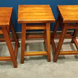 Wood Stools (3)