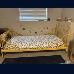 IKEA MINNEN Adjustable Toddler to Twin Bedframe and mattress etc. 