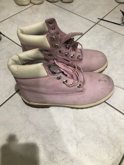 Pink timberland sneakers