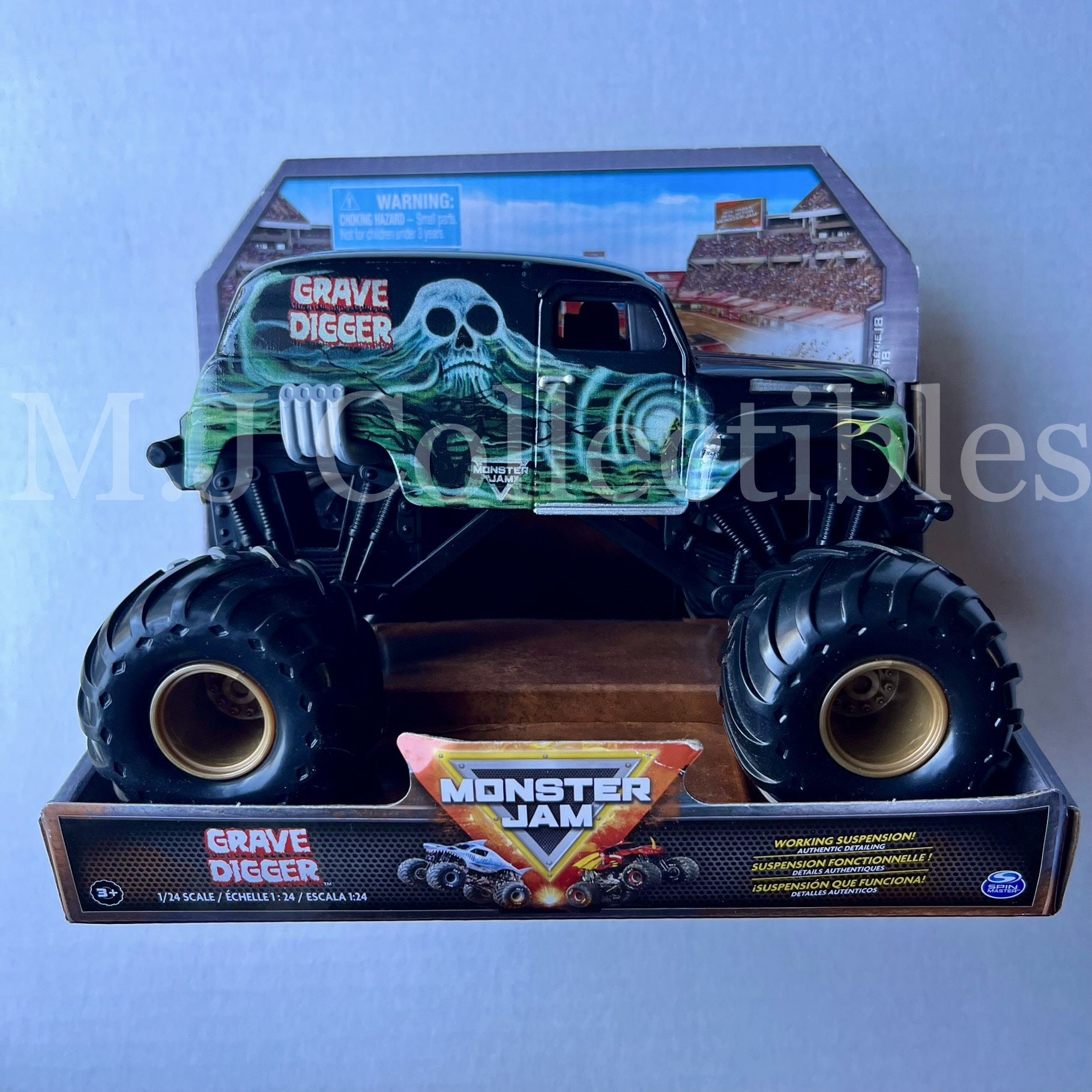 New Monster Jam GRANDMA GRAVE DIGGER 2023 Series 18 True-Metal