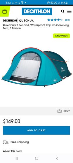 Decathlon Quechua 2 Second 3 Person Pop Up Tent!!!! NICE!!!!! for Sale in  Phoenix, AZ - OfferUp