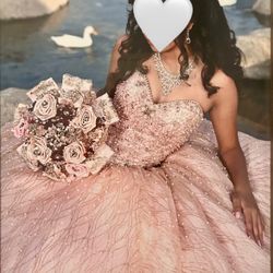 Rose Gold Quinceañera Dress