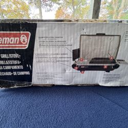 BRAND NEW!! Coleman Camping Grill With Burner & Grill Also Propane Included!!!
