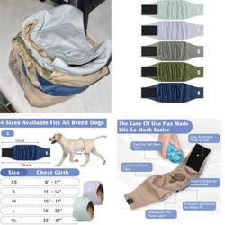 5 Pack Reusable Doggie Diapers Size S 