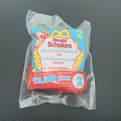 VINTAGE SEALED 1999 McDonald's Scholars Fry Box Cellular Phone Toy