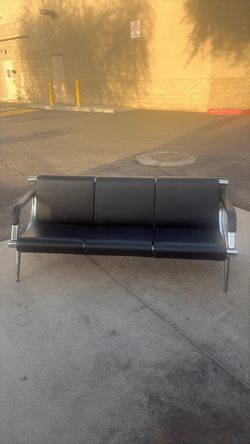 Leather mini couch