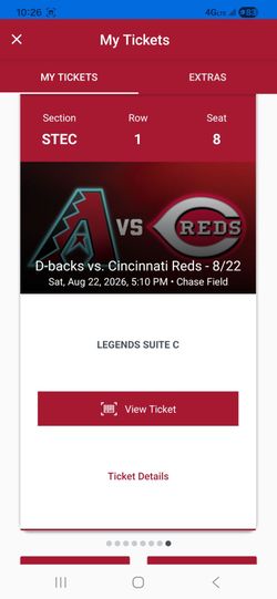 D-backs vs Reds MLB Ticket – Aug 22, 2026