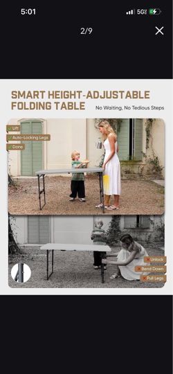 Smart height adjustable Table folding table