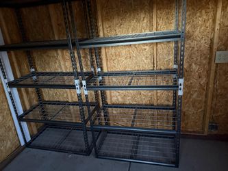2 Heavy Duty Garage Shelving  6 feet tall, 3 feet wide and 19 inches deep
