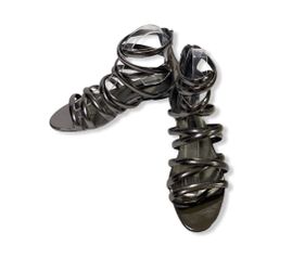 Steve Madden Luxe Gray Strap Flat Sandals Size 8.5