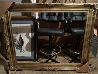 Antique gold, ornate picture frame