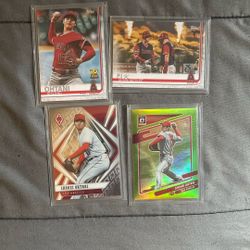 Shohei Ohtani 4 Card Lot Including Rc 