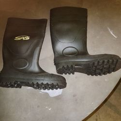 Rain Rubber Boots Size 12 With Steel Toe
